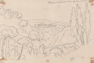 カステル デル ボスコとスカラ座の間 作： John Robert Cozens