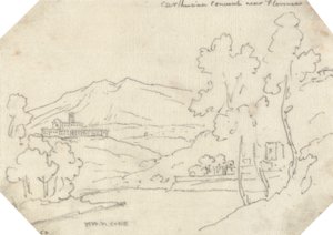 フィレンツェ近郊のカルトゥジオ修道院 作： John Robert Cozens