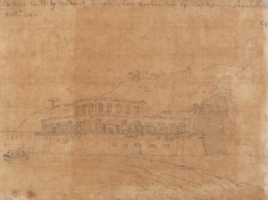 スピネッリ枢機卿が建造したカッシーノ 作： John Robert Cozens