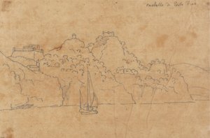 ポルトフィーノ城 作： John Robert Cozens