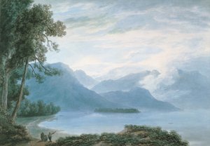 イゾラ・ベッラ、マッジョーレ湖（水彩・紙 作： John Robert Cozens