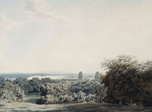 グリニッジヒルからロンドン、 作： John Robert Cozens