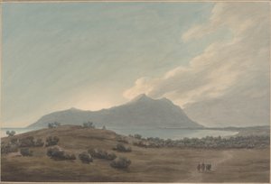 日没時のキルケ山 作： John Robert Cozens