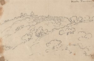 モンテフィアスコーネ 作： John Robert Cozens