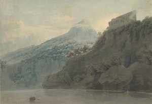 1782 年 9 月以降、ヴィエトリ近くのサレルノ湾。 作： John Robert Cozens