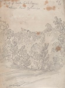 ナルニとローマの間のチヴィタ カステラーナの一部 作： John Robert Cozens