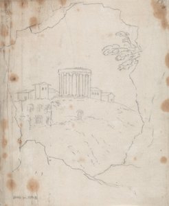 ヴェスタ神殿、チボリ 作： John Robert Cozens