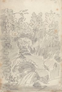 テラノ ブリッジ、チヴィタ カステリャーナ 作： John Robert Cozens