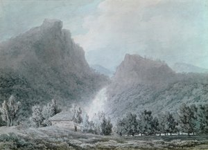 ロドールの滝（紙にトイレ） 作： John Robert Cozens