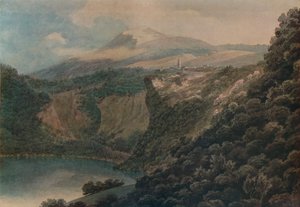 湖とネミの町、1778 作： John Robert Cozens