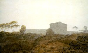 ローマ、ヴィラ・ランテ（水彩・紙） 作： John Robert Cozens
