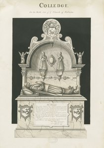 コルウィッチ-ロバート・ウォルズレーの墓：セピア色のデッサン、nd [c 1837] 作： John Robert Fernyhough
