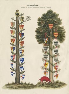 サンドン教会-壁画：水彩画、nd [19セント]