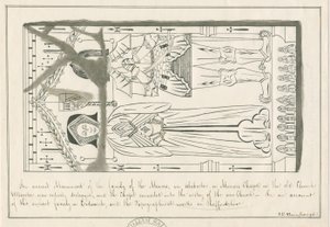 アトックスゼター教会-未成年者の家族の墓：ペンとインクの描画、nd [19世紀半ば]