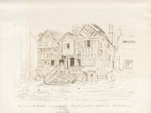 Uttoxeter Town-Ale Warehouse：ペンとインクの描画、nd [？19世紀半ば] 作： John Robert Fernyhough