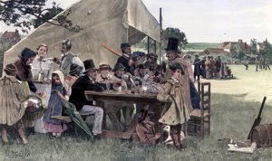 カントリークリケットの試合、サセックス、1878年。