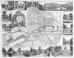 チズウィックの計画によるチズウィックハウス、1736年 作： John Rocque
