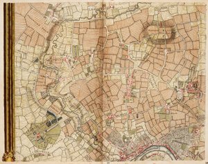 グリーンフォード、オスタリー、イーリング、キュー地図 作： John Rocque