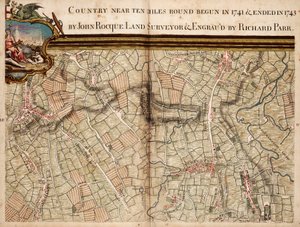 ハイゲート、ケンティッシュタウン、ホロウェイ、トッテナム、ニューイントンの地図 作： John Rocque