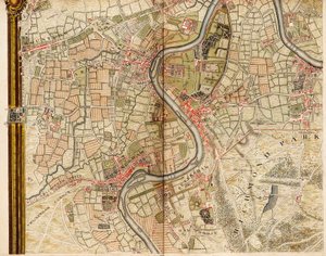 ハウンズロー、トゥイッケナム、リッチモンドの地図 作： John Rocque