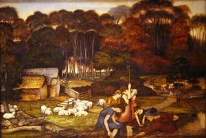 秋、1879年頃（水彩・紙） 作： John Roddam Spencer Stanhope