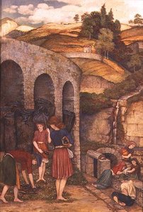 木炭泥棒」（テンペラ 作： John Roddam Spencer Stanhope