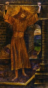 The Wine Press, c.1860（水彩、ガッシュ、金泥、紙） 作： John Roddam Spencer Stanhope