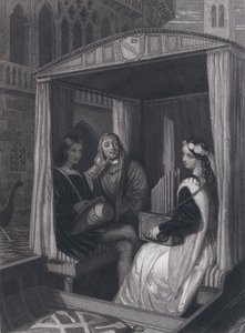 ヴァイオラ夫人とその家庭教師（彫刻 作： John Rogers (after) Herbert