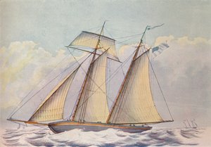 アメリカントップセールスクーナー、1825年 作： John Rogers