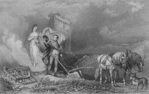 プラウで火傷を発見した詩の天才、1840 作： John Rogers