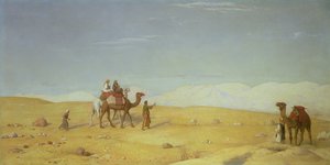 1866年、シナイ砂漠のモーゼの谷 作： John Rogers Herbert