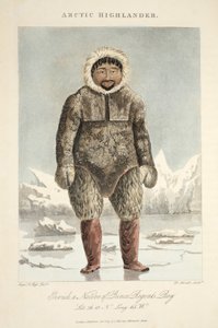 アークティックハイランダー、プリンスリージェンツベイ出身のエルビック、「発見の航海...」のイラスト、1819年 作： John Ross