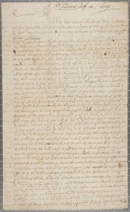 セントアンドリュースの学生であるジョンロウから叔父への手紙、1691年 作： John Row