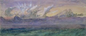 7月のサンダークラウド、ヴァルダオスタ、1858年（鉛筆でトイレ） 作： John Ruskin