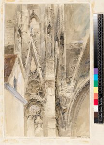 ルーアン大聖堂の南トランセプトへの入り口、1854 作： John Ruskin