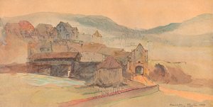 ラインフェルデン橋、1858 作： John Ruskin