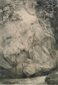 片麻岩の研究、グレンフィンラス、1853 年 7 月～1854 年 2 月 作： John Ruskin