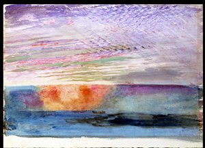 1876年、ロンドンの煙がハーンヒルに沈む夕日