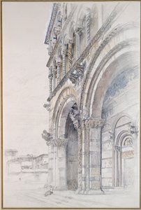 サン・マルティーノのドゥオーモ、ルッカ、1874 年 7 月～8 月 作： John Ruskin