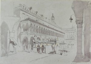 パラッツォ デッラ ラジョーネとピアッツァ デッレ エルベ、パドヴァ、1841 年 5 月 作： John Ruskin