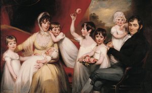 ジョン・リーとその家族 1800年頃 油彩・キャンバス 作： John Russell