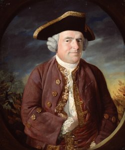三角帽子をかぶった男の肖像、1767年。 作： John Russell