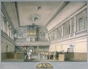 西を望むファウンドリング病院チャペル、1773 作： John Sanders