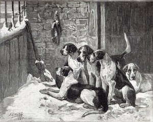 「レジャーアワー」のクリスマスキャロル、1888 作： John Sargent Noble