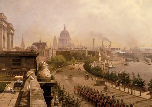 「堤防」、1874 作： John Scorrer O