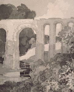 テルフォードの水道橋、1800年代。アーティスト。ジョン・セル・コトマン、トーマス・テルフォード