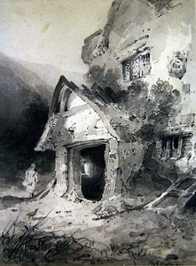廃墟のポーチ（水彩・紙） 作： John Sell Cotman