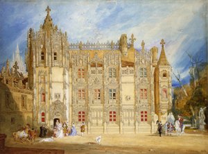 ルーアンの聖ウアン修道院の修道院、1826年（紙にトイレ） 作： John Sell Cotman