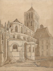 ノルマンディー、フェカンの修道院教会 作： John Sell Cotman