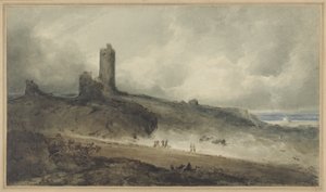 アベリストウィス城（紙にw - c） 作： John Sell Cotman